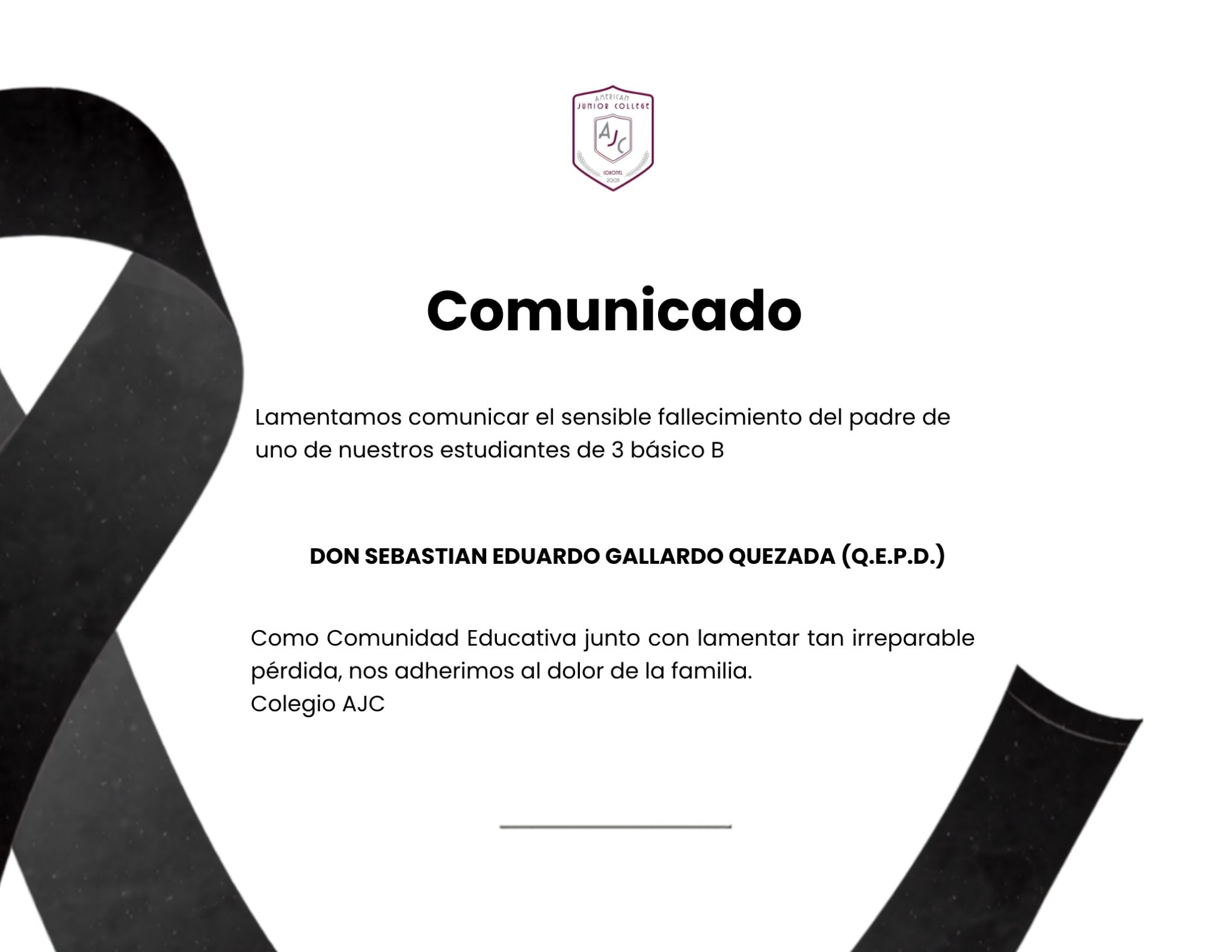 comunicado a la comunidad
